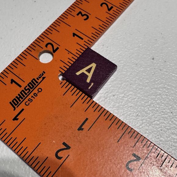 Scrabble Lot of 400 Wood Letter Tiles Maroon Gold Letters Crafts Replacements - Picture 6 of 6